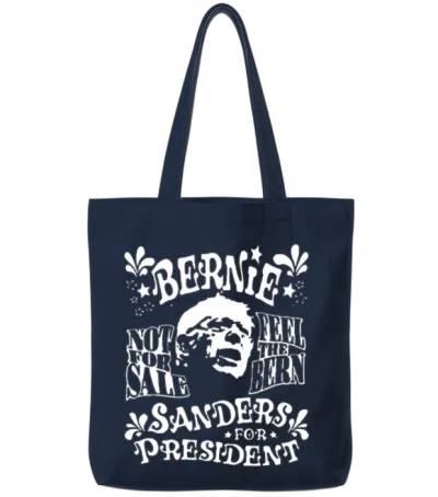 Bernie Sanders Tote Bags - Navy