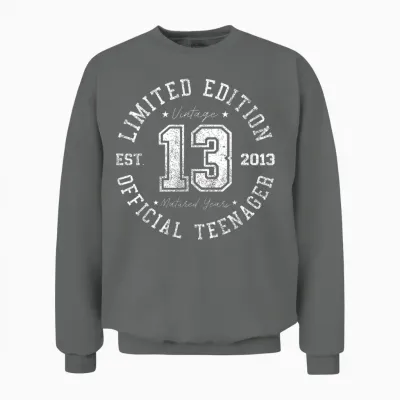 Official Teenager 13th Birthday 13 Years Old 2013 Unisex Sweatshirt - Graphite Heather