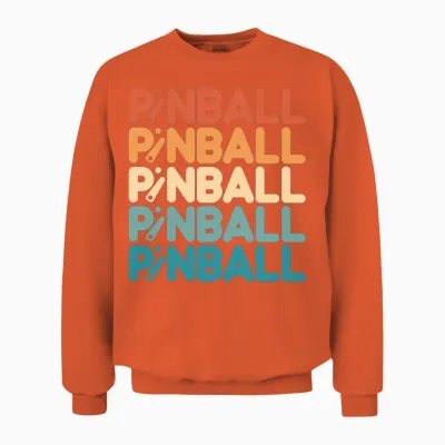 Pinball Retro Style Unisex Sweatshirt - Orange