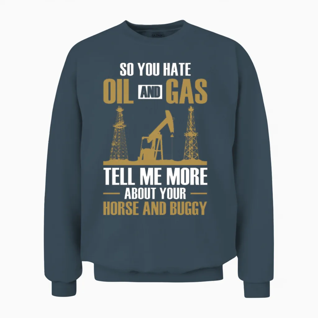 Oil and Gas Oilfield Oil Rig Roughneck Oilman Unisex Sweatshirt in Dark Heather