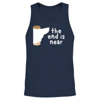 The End Is Near, Funny Unisex Tank Top - Navy – 2