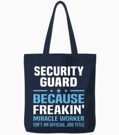 Security Guard Tote Bags - Navy
