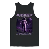 Astronomer of the Future – Ai Spacewalk Art Unisex Tank Top - Black – 1
