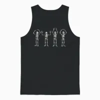 Funny O-H-I-O State Skeleton Ohio Vintage Halloween Women Unisex Tank Top in Black - 1