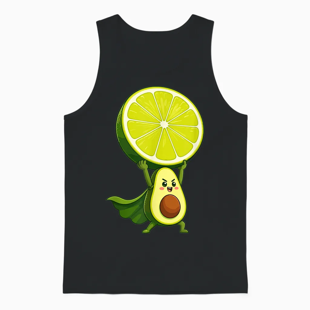 Joli Super-Héros D'avocat Avec Puissance De Tranche De Citron Vert Unisex Tank Top in Black