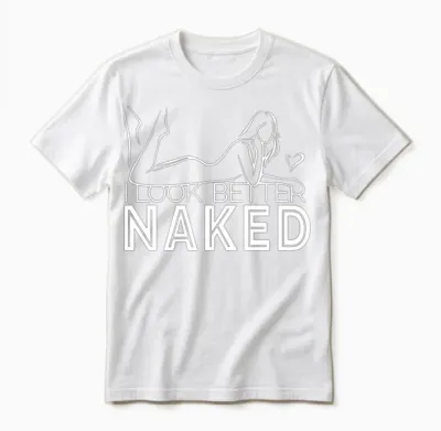 Nudist Nude Naked Woman Gift Unisex T-Shirt - White