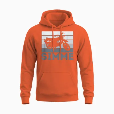 Simme Simson Ddr Moped Two-Stroke S51 Vintage Unisex Hoodie - Orange