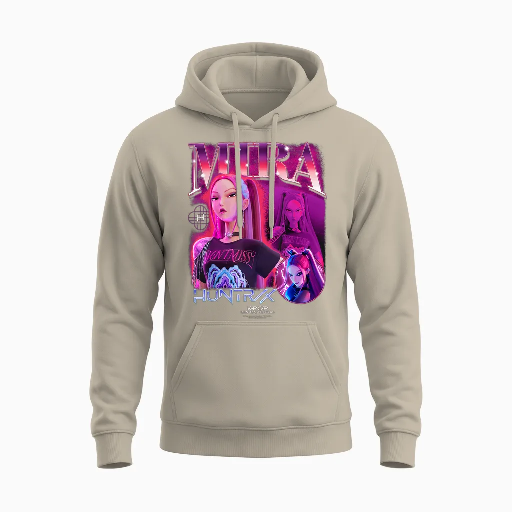 Kpop Demon Hunters Mira Bootleg Officially Licensed Unisex Hoodie in Sand