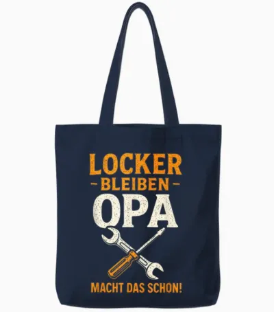 Locker Bleiben - Opa Macht Das Schon! Tote Bags - Navy
