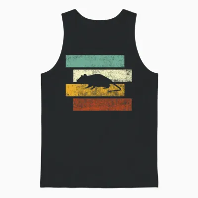 Mouse Retro Unisex Tank Top - Black