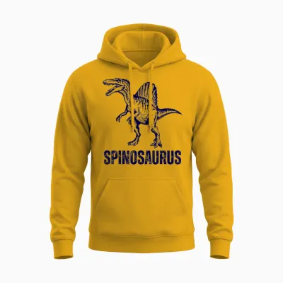 Spinosaurus Retro Roaring Dinosaurier Grafik Kinder Unisex Hoodie - Gold