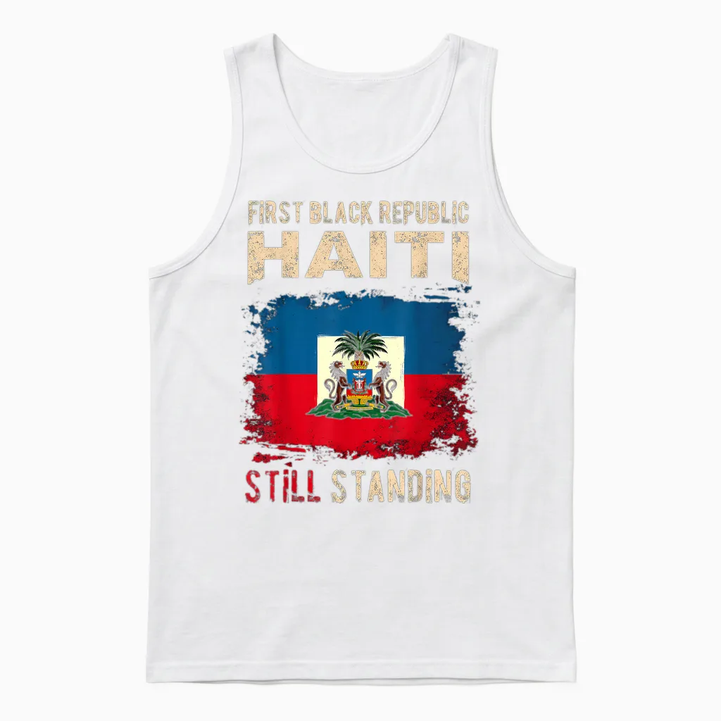 Haiti Erster Tag Der Flagge Der Schwarzen Republik Haiti Unisex Tank Top in White