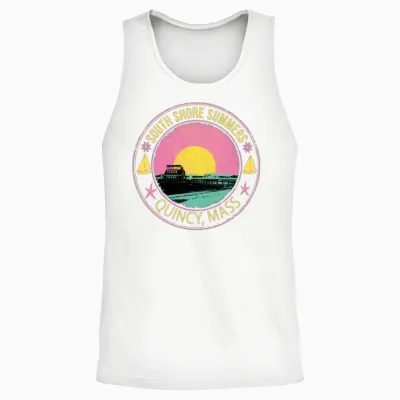 Retro South Shore Summers Unisex Tank Top - White