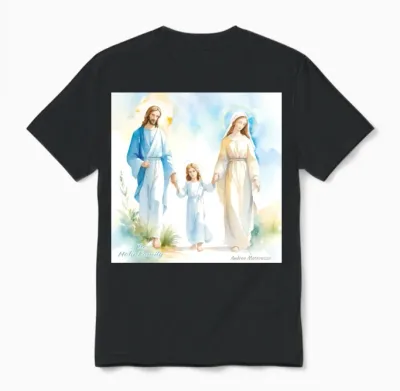 The Holy Family - Advent and Nativity Unisex T-Shirt - Black