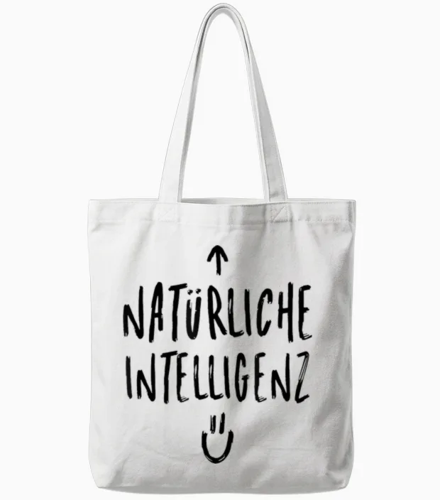 Künstliche Intelligenz Ki Ai Natürliche Intelligenz Witziges Tote Bags in White