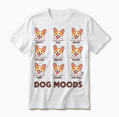 Dog Moods Unisex T-Shirt - White