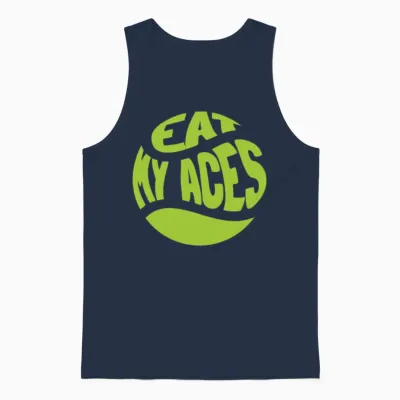 Tennis Funny Unisex Tank Top - Navy