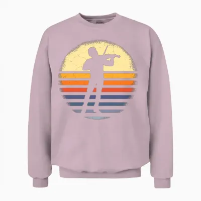 Violinist Retro Unisex Sweatshirt - Light Pink