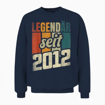 14. Geburtstag Junge Mädchen 14 Jahre 2012 Geschenk Lustig Unisex Sweatshirt - Navy