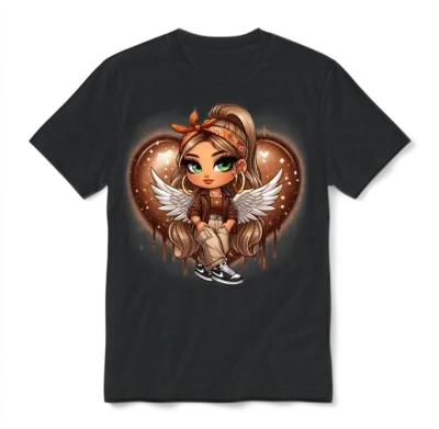 Chicana Latina Girl Style Design Graphic Unisex T-Shirt - Black