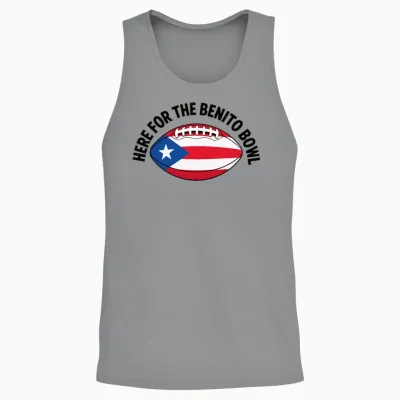 Here for the Benito,puerto Rico Flag Football Ball Unisex Tank Top - Sport Grey