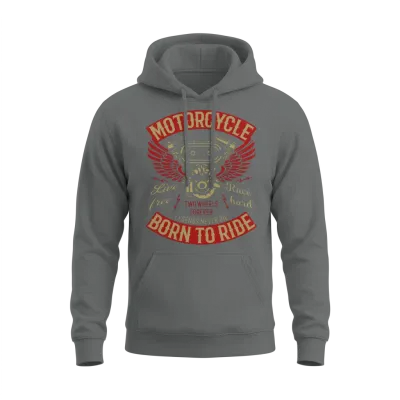 Motorcycle Biker Motorcycling Unisex Hoodie - Graphite Heather
