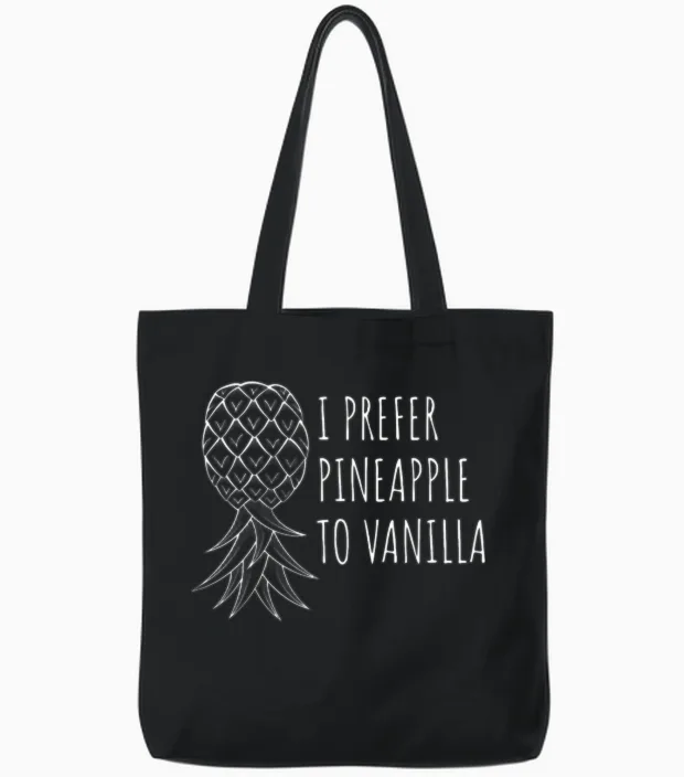 Swingers Gifts | Pineapple Swinging Lifestyle Funn Tote Bags in Black