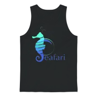 Sea Horse Seafari — Lovers Gift Unisex Tank Top - Black – 1