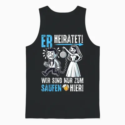 Junggesellenabschied T-Shirt Männer Jga Poltern Mann Jga Unisex Tank Top - Black
