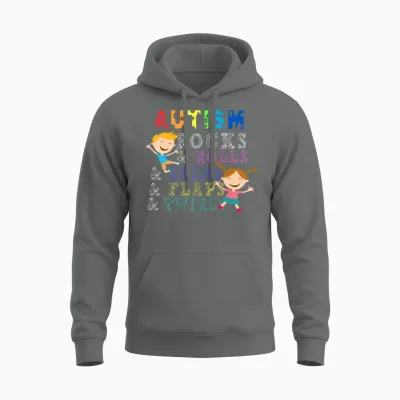 Puzzle Pieces Shirt, Autism Rocks, Autism Kid Unisex Hoodie - Graphite Heather
