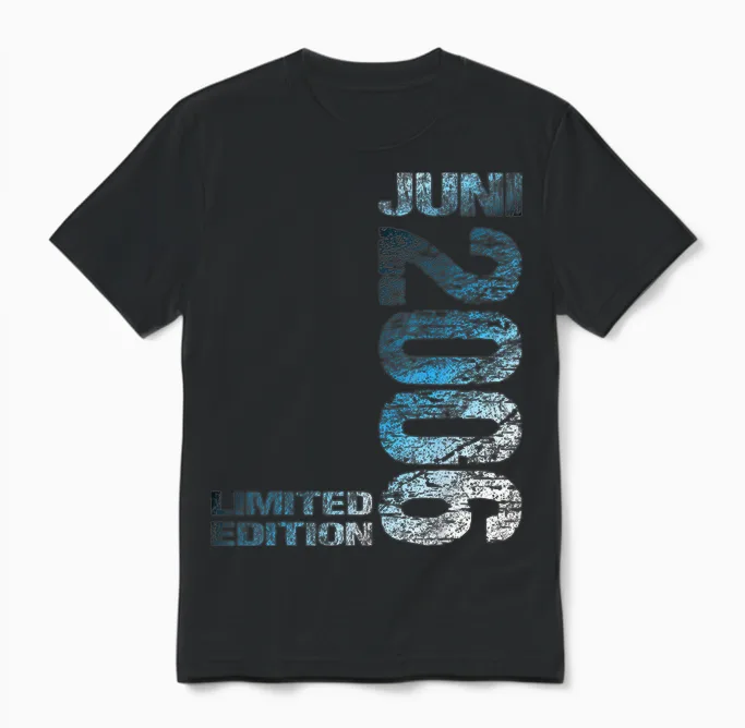 Limited Edition Juni 2006 Mann Frau 20. Geburtstag Unisex T-Shirt in Black