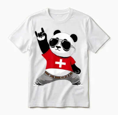 Swiss Flag Men Women Children Switzerland Unisex T-Shirt - White