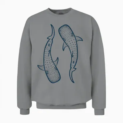 Whale Shark Ocean Animal World Shark Unisex Sweatshirt - Sport Grey