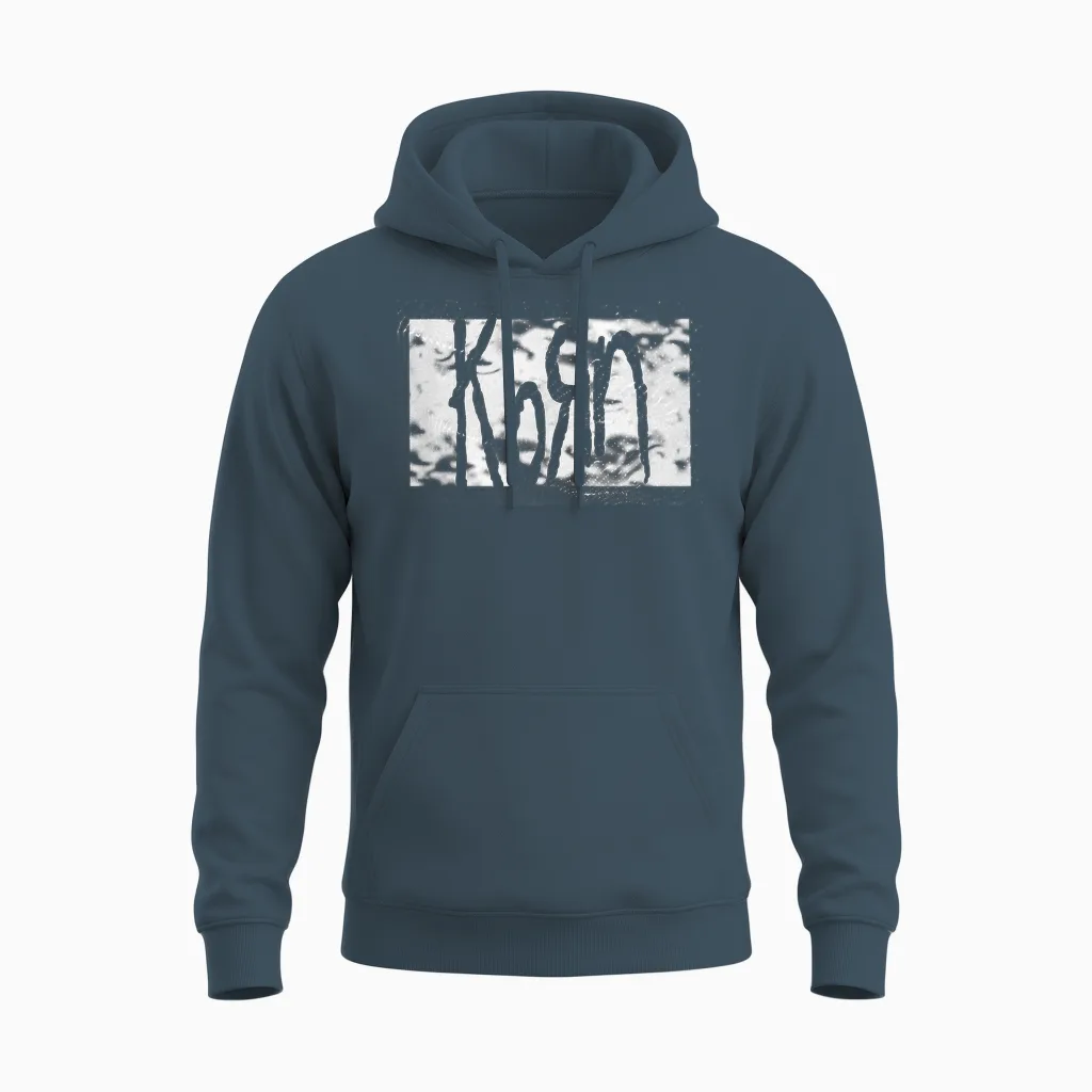 Korn Gritty Logo T-Shirt, Black, S Unisex Hoodie in Dark Heather