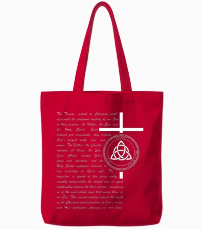 The Holy Trinity Tote Bags - Red