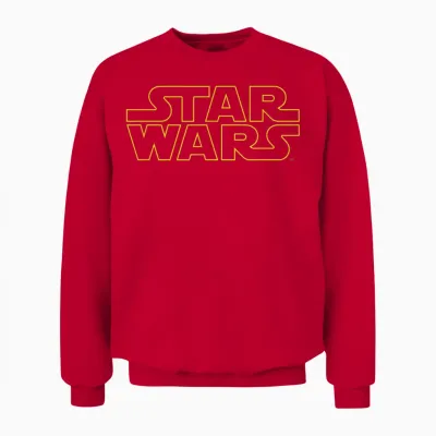 Star Wars Basic Logo Yellow T-Shirt, Black Unisex Sweatshirt - Red