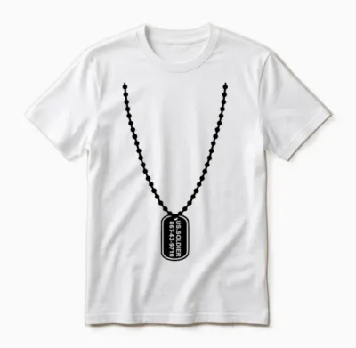 Dog Tag Unisex T-Shirt - White