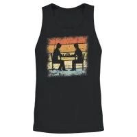 Chess Game Retro Design Unisex Tank Top - Black – 2
