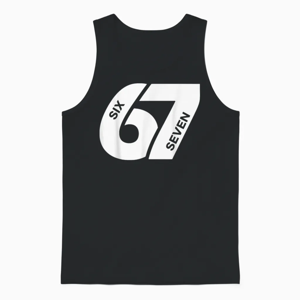 Number 6-7 Six Seven Men Women Boys Girls Unisex Tank Top in Black