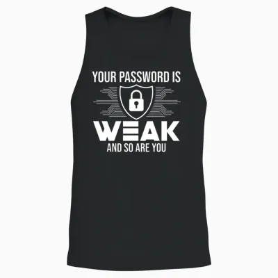 Funny Cybersecurity Computer Security Unisex Tank Top - Black