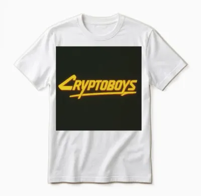 Logo Retro Neon Cryptoboys Unisex T-Shirt - White