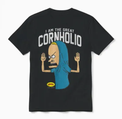 Beavis and Butt-Head I Am the Great Cornholio T-Shirt, Black Unisex T-Shirt - Black