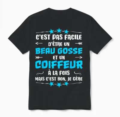 Humour Barber and Beau Gosse Gift Craft Unisex T-Shirt - Black