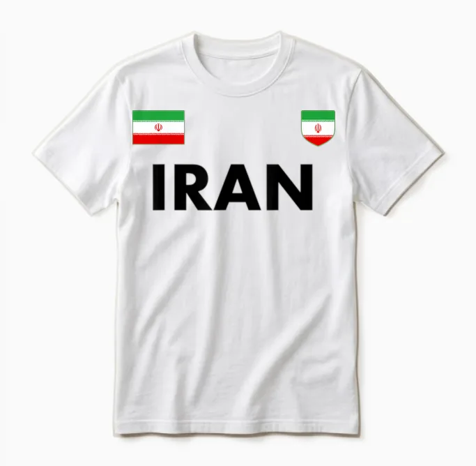 Iran Fußball Trikot Ball Reise Unisex T-Shirt in White