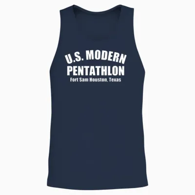 Retro 1970's Modern Pentathlon Unisex Tank Top - Navy