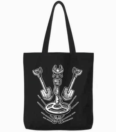 Gold Mining Miner Tote Bags - Black