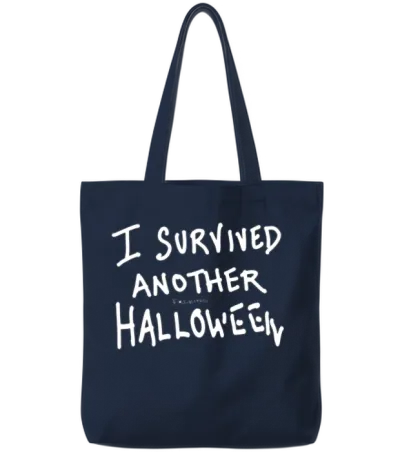 Halloween Quote Funny Tote Bags - Navy