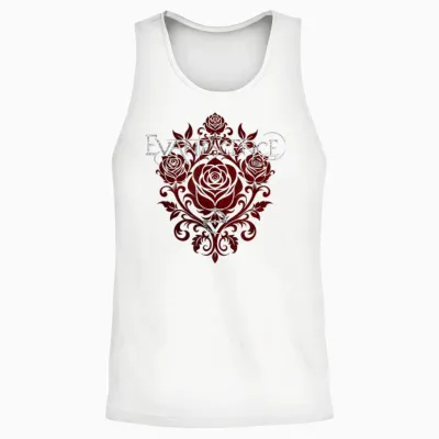 Evanescence Rose Logo Unisex Tank Top - White