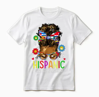 Hispanic Heritage Month Shirt Latin Teacher Women Girls Unisex T-Shirt - White