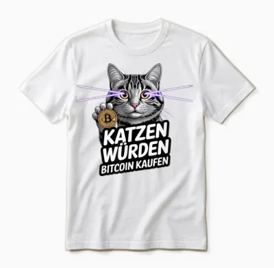 Lustiges Design Für Btc Fans - Katzen Würden Bitcoin Kaufen Unisex T-Shirt - White